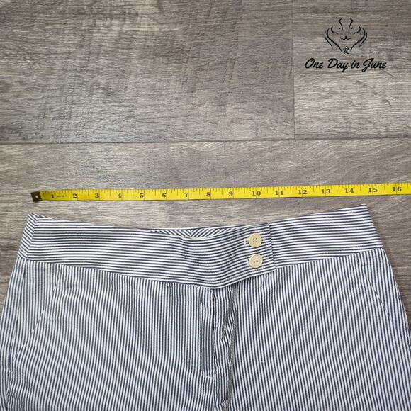 Talbots Petite Striped Flat Front Shorts Size 4P - Picture 3 of 7